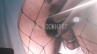 Asian sissy encaged and plugged showcases soles and milks rock hard shaft