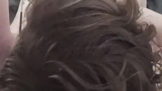 A trans nymph jacks and is astonished by her playmate who determines to make her come