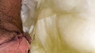 FTM pee piss abdl nappy have fun compilation - more on OF