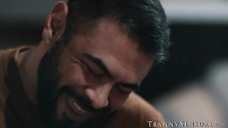 Perfect bodied transgender Tori Easton sits on my face and lets me eat her dick