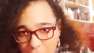 Trans foxgirl experiences fellating and shrieks while taking thick fake penis