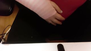 OBESE T-NYMPH FUMBLES GIRLCOCK SENSUOUSLY AND LEISURELY