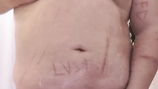 Adorable round tgirl demonstrates off her mounds, bootie, and girlcock