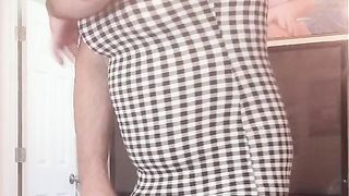 Faux knockers crossdresser attempting on shein drag BEHIND-THE-SCENES