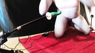 AUXFUN hump machine anal invasion intrusion with PIPEDREAM Desire C-RINGZ GONZO SILICONE TRUNK BLOCKER