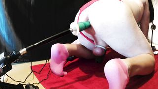 AUXFUN hump machine anal invasion intrusion with PIPEDREAM Desire C-RINGZ GONZO SILICONE TRUNK BLOCKER