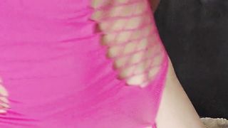 Insatiable sissy biotch in a rosy sundress