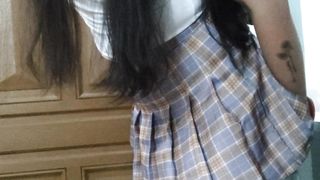 Sissy yahui solo with faux-cock