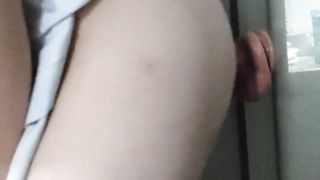 Sissy yahui solo with faux-cock