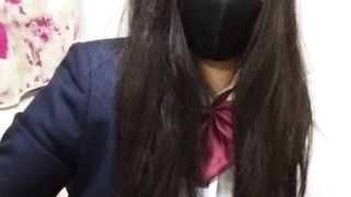 What color are the undies of today's college girl Honoka?