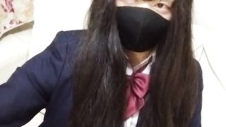 What color are the undies of today's college girl Honoka?