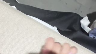 Jacking off with undergarments