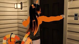 Killer Catgirl Gets SURPRISE FUTA INTERNAL EJACULATION While Trick or Handling (ft. FelicityVR)