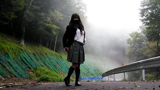 Abnormal college girls are enraptured by outdoor exposure getting off on an deserted road