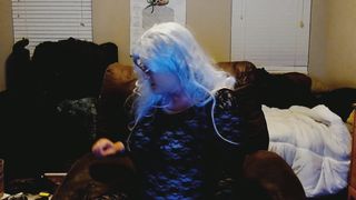 cool crossdresser plumper femme trans masker boning herself