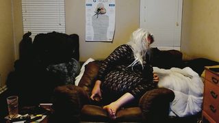 cool crossdresser plumper femme trans masker boning herself