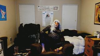 cool crossdresser plumper femme trans masker boning herself