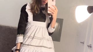 Trans maid nymph taking off v-card and toying with herself noodle bella