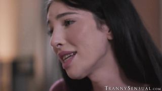 Very beautiful Lexi Lore has steamy sex sesh with sexy tranny Ava Holt