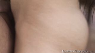 Big dude Draven Navarro gets dominated by pretty tranny Eva Maxim