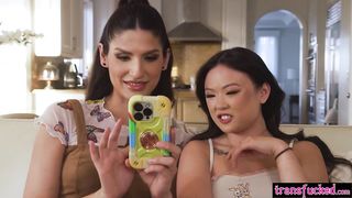 Truth or internal ejaculation with ultra-kinky t-model and handsome Asian teenager desired internal cumshot (Lulu Chu)