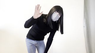 Japanese Femboy enjoy ass-fuck onanism with hefty, medium and smallish fake penises.