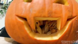 college-aged yo Trans Lady Boinks a Pumpkin HARSH