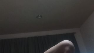 nice trans gal leaks thru undies and porks herself for you to watch