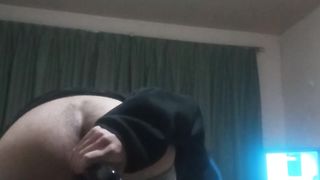 nice trans gal leaks thru undies and porks herself for you to watch