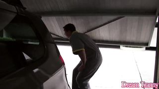 DESIRE SHE-CREATURE - Aged Crank Caught Tgirl Graziela Cinturinha by Surprise