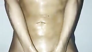 Monster wood lubricated super-fucking-hot figure TRANSSEXUAL plays with herself