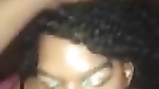 She deepthroat on this BIG BLACK COCK like a professional