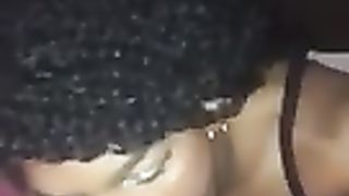 She deepthroat on this BIG BLACK COCK like a professional