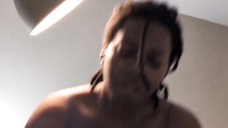 Ebony femboy romps herself with vibing faux-cock