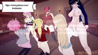 Futa Hook-up with Houshou Marine, Marin, Mary, Yamada, Mina Ashido, Mitsuri