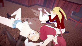 Futa Hook-up with Houshou Marine, Marin, Mary, Yamada, Mina Ashido, Mitsuri