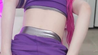 Tgirl Step Sista Cosplays Starfire And Rails You