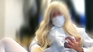 Japanese she-creature jizz shot with costume play #1