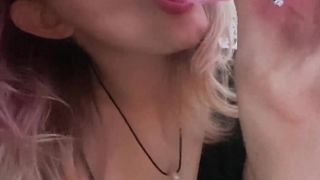 newly eighteen bombshell with gruesome gag reflex snots + slobbers all over fake penis while observing family fellow