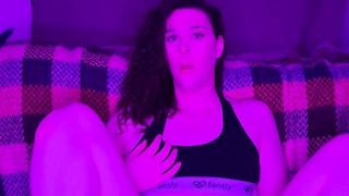 Brit Trans Damsel Blows a load On Your Face