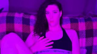 Brit Trans Damsel Blows a load On Your Face