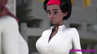 Ebony Hermaphroditism Get Pummeled In Rear end With Young FUTA △ Uncensored THREE DIMENSIONAL Anime porn