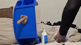 Ample Culo Tramp Pushes 8 Inch Faux-cock Deep Inwards Her Sissy Cunny