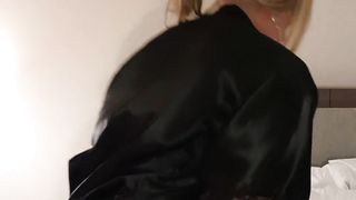 Luxurious Crossdresser takes a fuck stick in the caboose and strikes off
