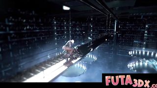 Futa3DX - SCIFI PHAT DICKED FUTA Thrusts Her Monster Dinky In Honey