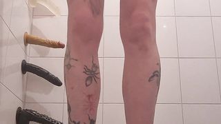 Sissy Bunny jumps on fake penis