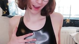 Jacking and spunking on my truly taut glistening suit