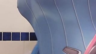 Amy young crossdresser onanism in costume play