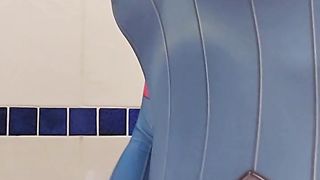 Amy young crossdresser onanism in costume play