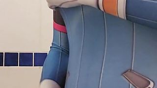 Amy young crossdresser onanism in costume play